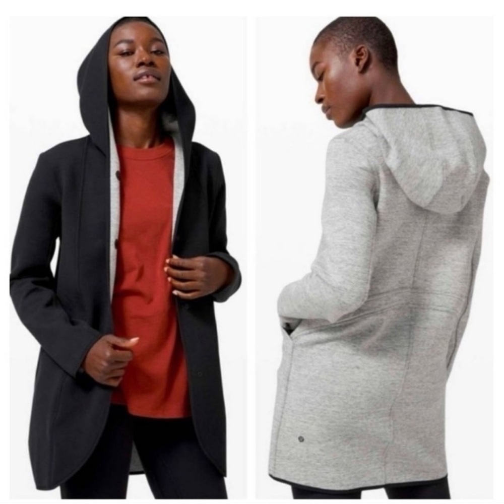 Lululemon Urban Horizons Heathered Space Dyed Grey/Black Jacket Size XS